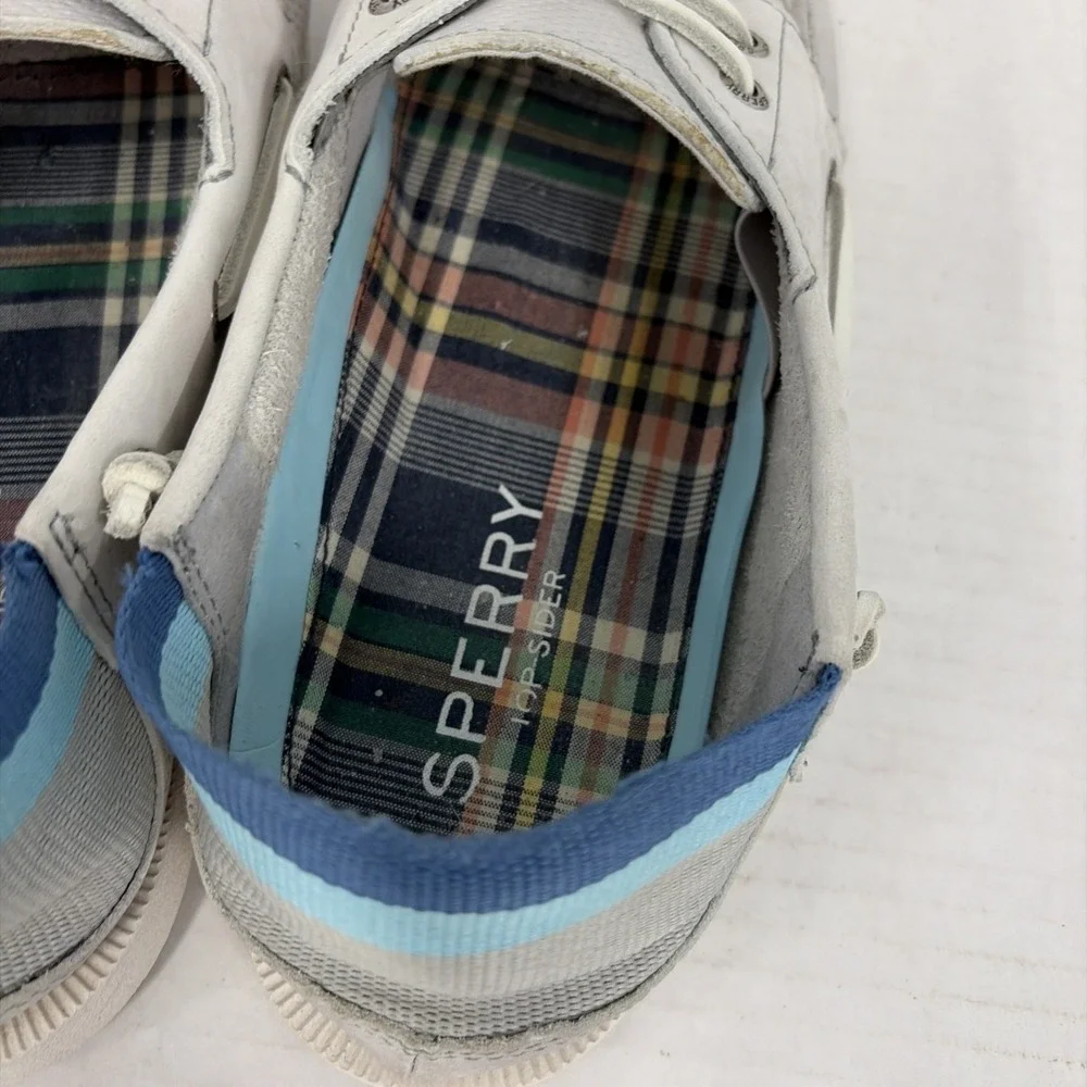 Sperry Top-Sider Men's boat shoes gray blue non marking us 11 EUR 44.5 EUC
